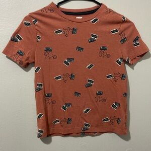 Boys cassette tape print tshirt. Medium-8